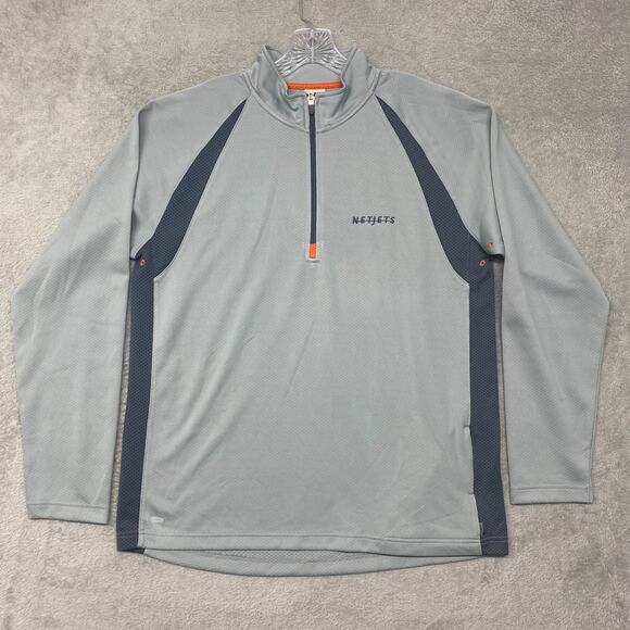 Alo Shirt Mens Large Gray Quarter Zip Cool Fit Performance Pullover Casual - Picture 1 of 8
